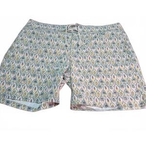 Faherty Brand Banana Leaf Gray Beacon Trunk shorts size 35 EUC